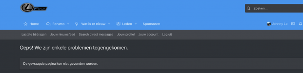 Oeps! We zijn enkele problemen tegengekomen.  Lexusforum.png